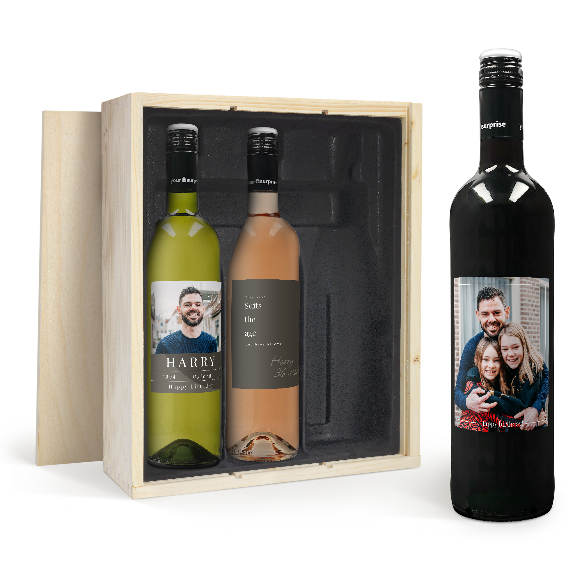 Set cadou vin personalizat - Maison de la Surprise