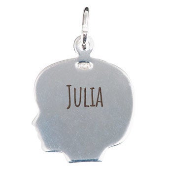 Charm gravé argent - Petite fille