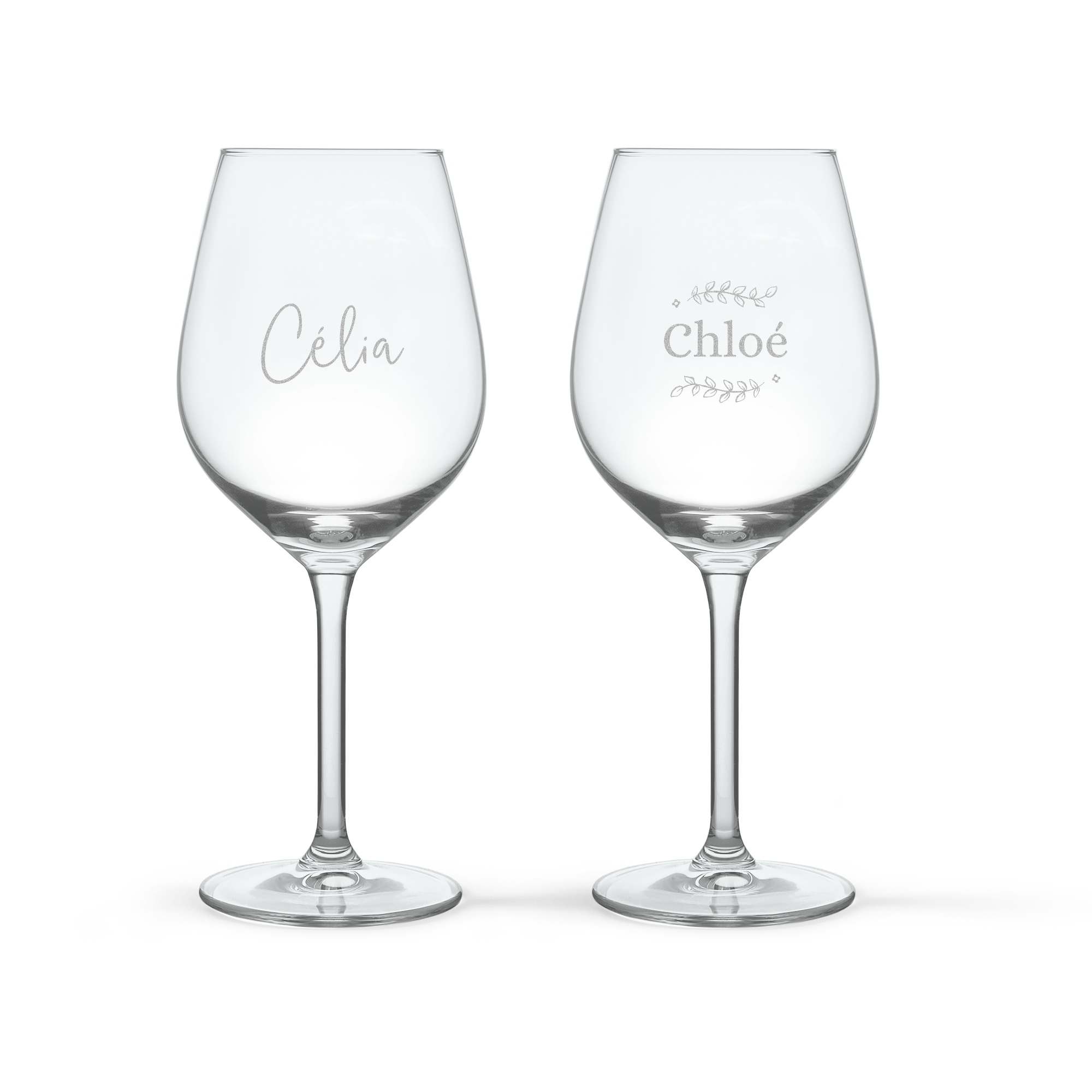 Verres à vin blanc personnalisés (2 pièces)