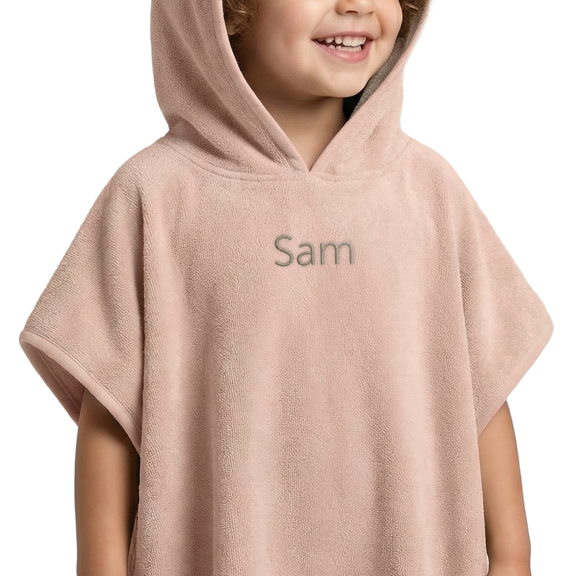 Personalisierter Kinder-Badeponcho - 2/5 Jahre - Rosa