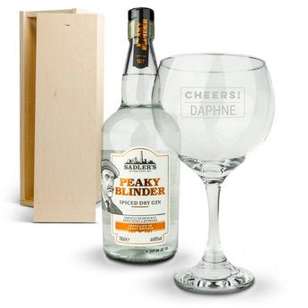 Coffret gin Peaky Blinders - verre gravé