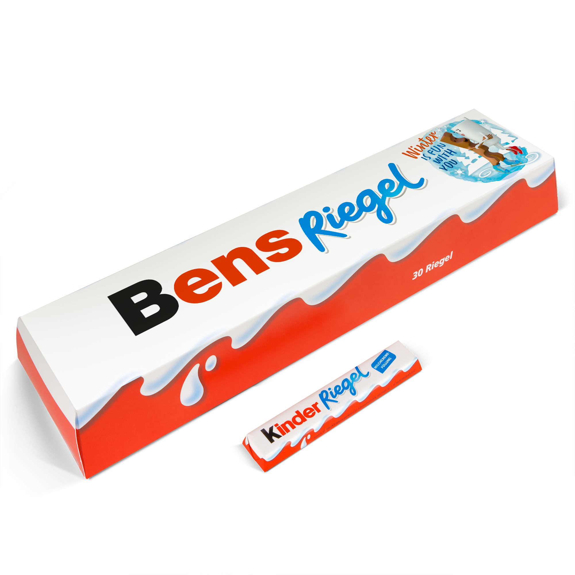 Personalisierter XXL kinder Riegel - kinder Design