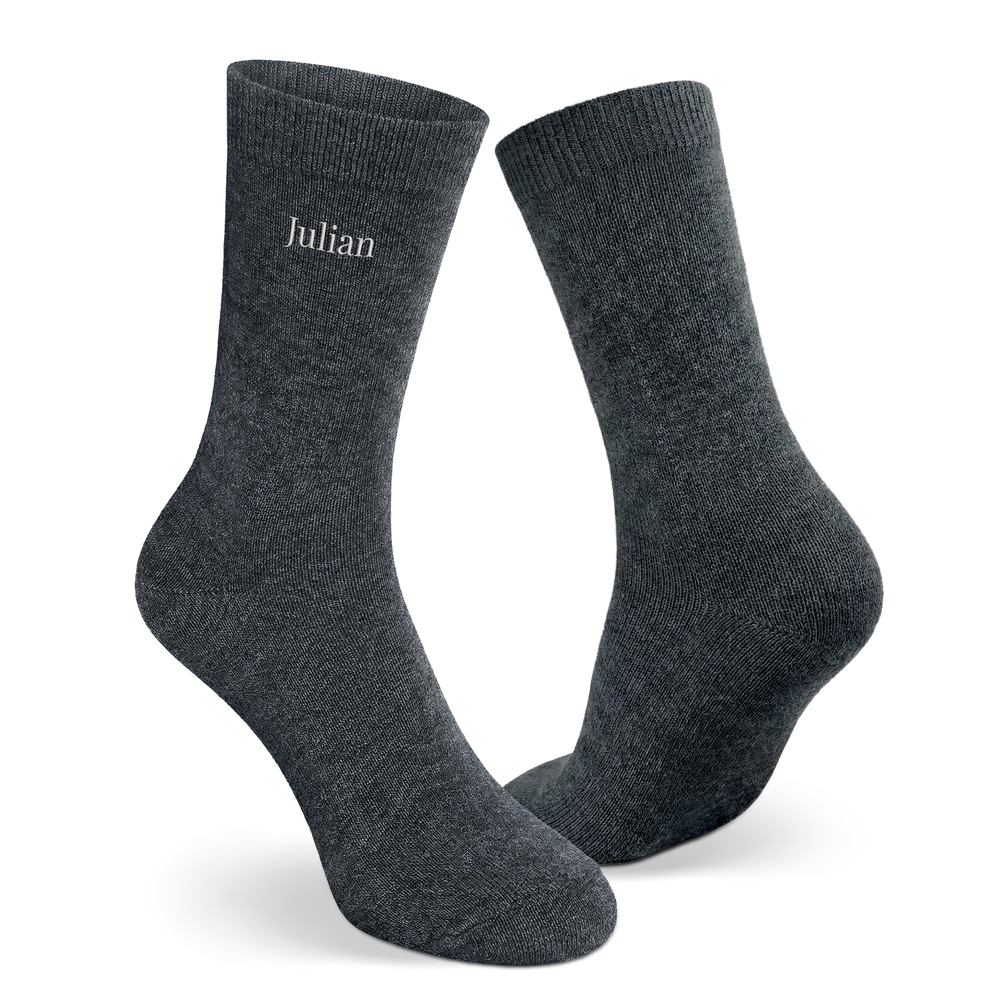 Bestickte Socken - Grau - 39/42
