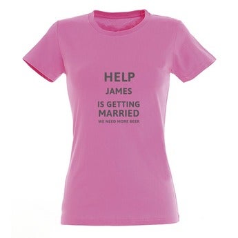 Personalised T-shirt – Women - Pink - XXL