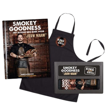 Smokey Goodness BBQ boek met naam en foto - Cadeaupakket