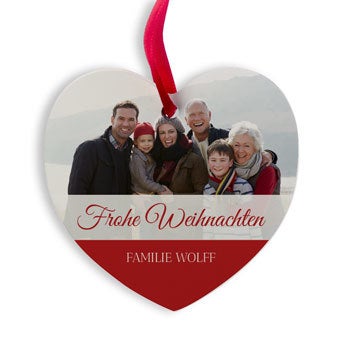 Weihnachtsbaum Deko - Herz (8 Stück)