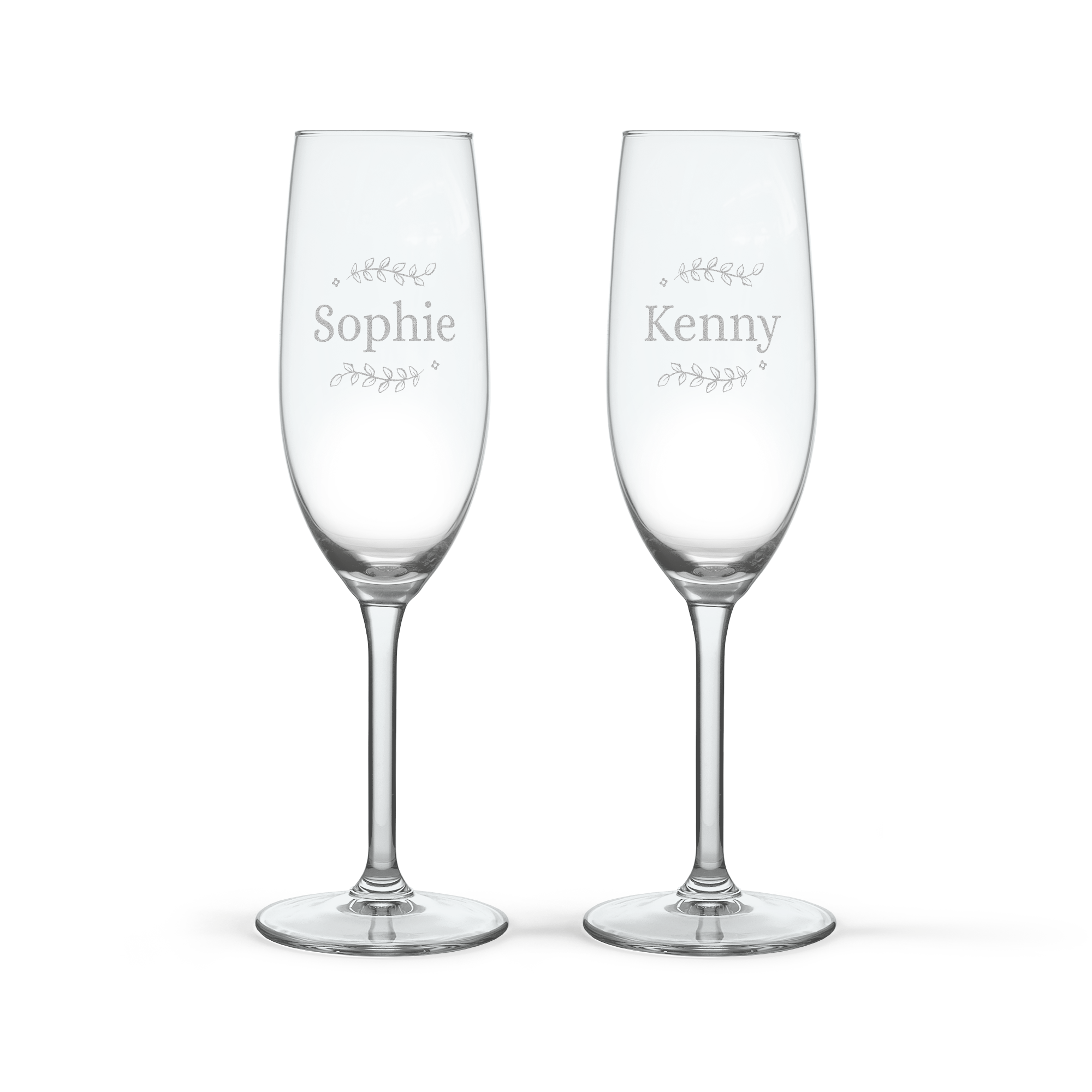 Personalized Champagne Glasses - 2 pcs