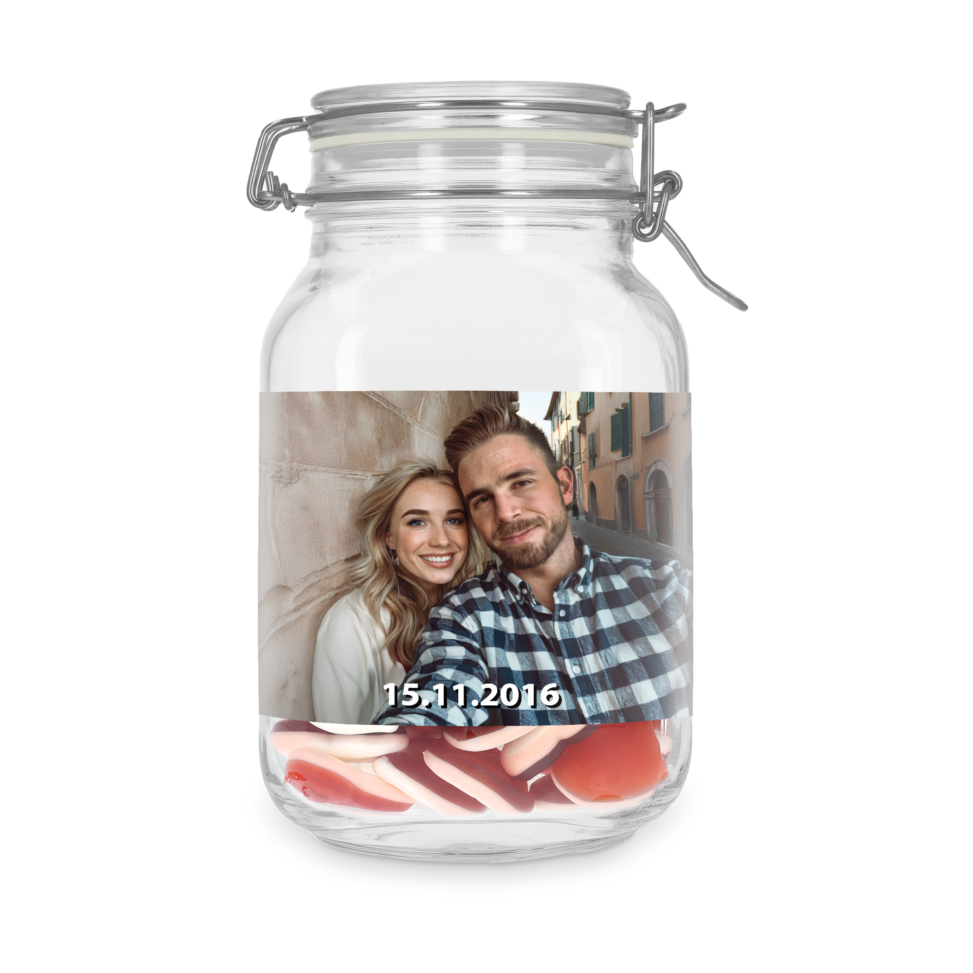 Personalised sweet jar - 2L - Hearts