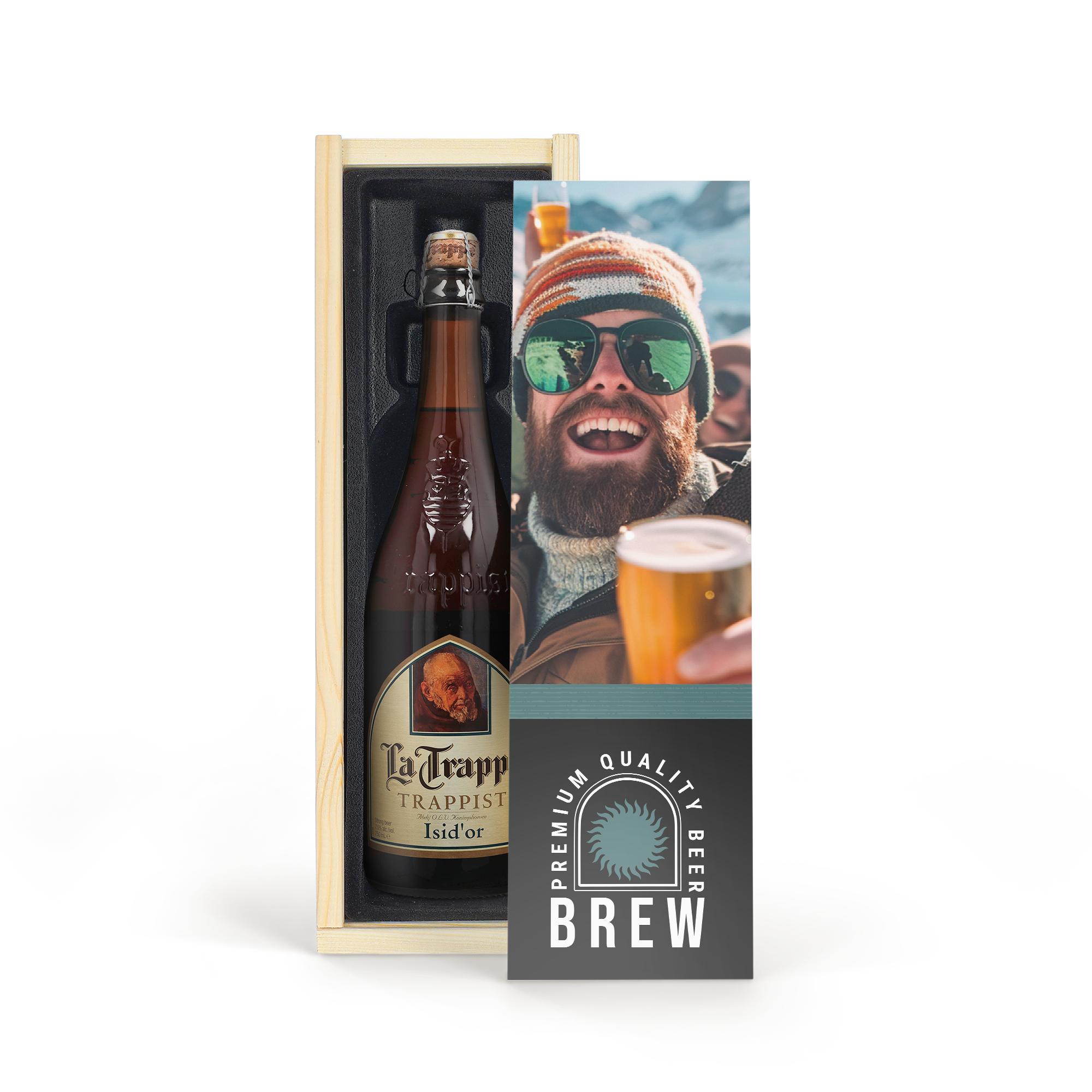 Bière trappiste La Trappe Isid'or - coffret personnalisé