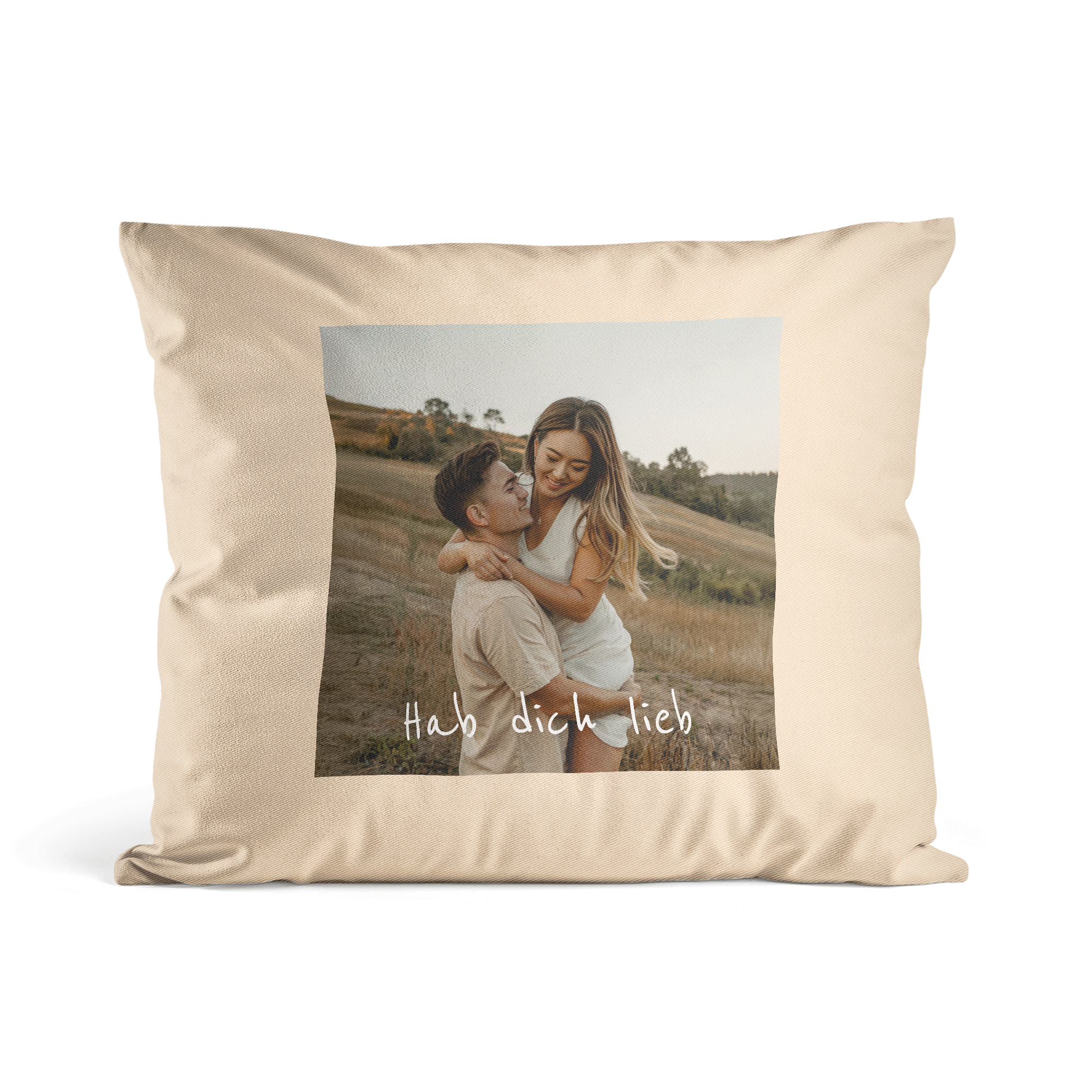 Personalisierter Kissenbezug - 50 x 60 cm - Beige