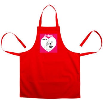 Love is.. kitchen apron - Red