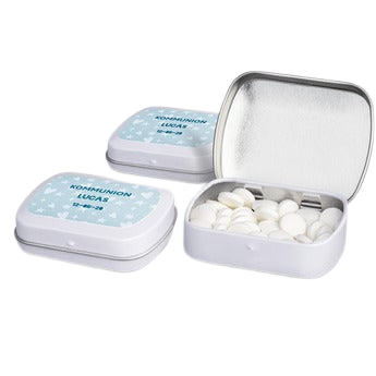 Personalisierte Süßigkeitendosen - Pfefferminzen - 60er-Set