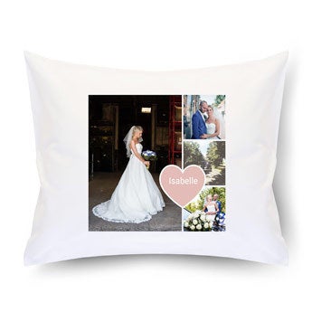 Housse de coussin personnalisée - Blanc - 50x60 cm - Thème Amour