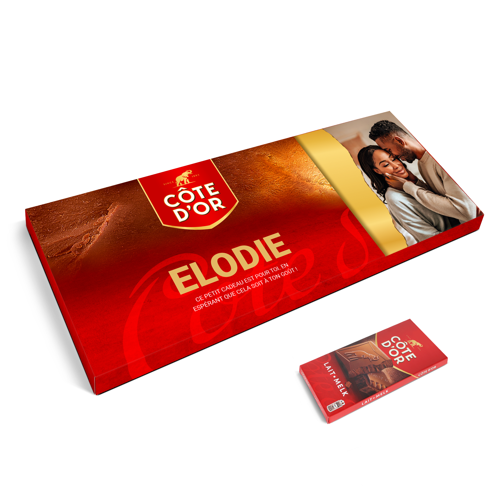 Méga barre Côte d'Or personnalisée