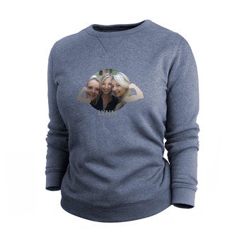 Brugerdefineret sweatshirt - Kvinder - Indigo - XL