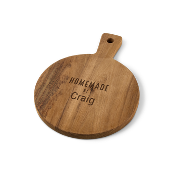 Dřevěný servírovací talíř - týk - kulatý (S)