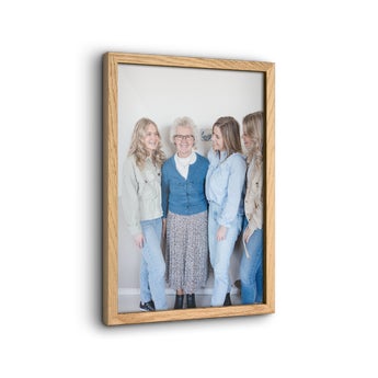 Personalised photo print in frame- Wood