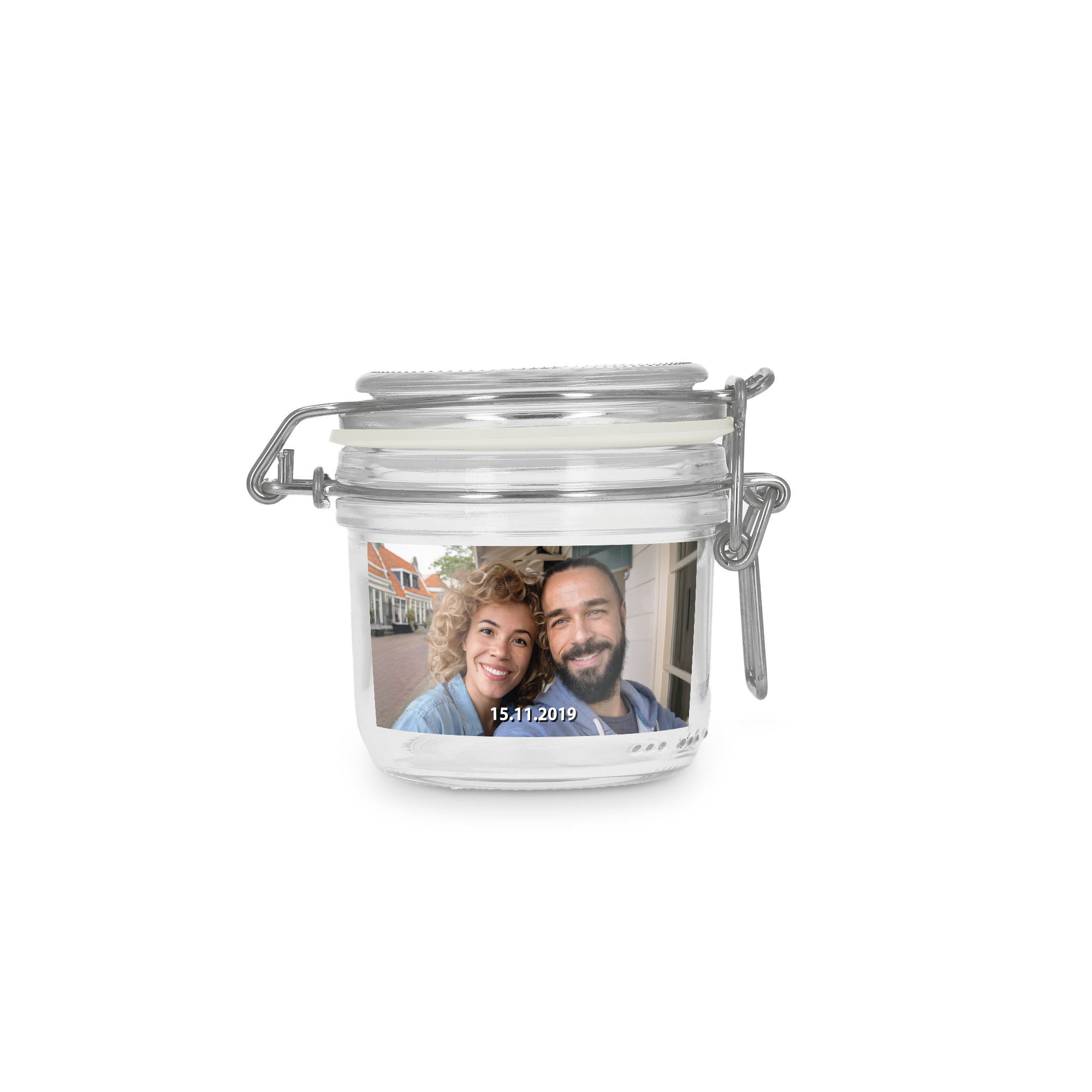 Skleněná dóza s víčkem - 200 ml - Personalizované