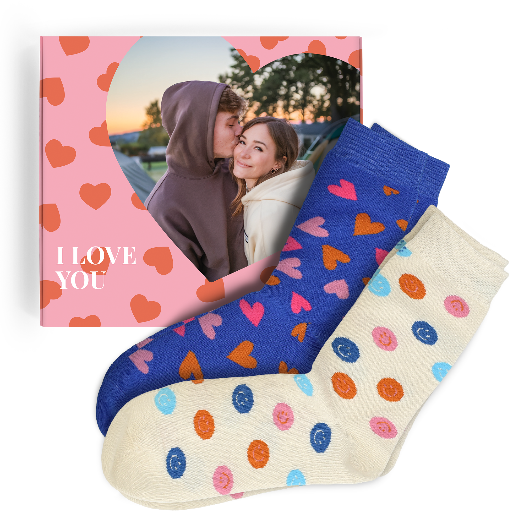 Personalised socks gift box – 2 pairs of socks – 35/38