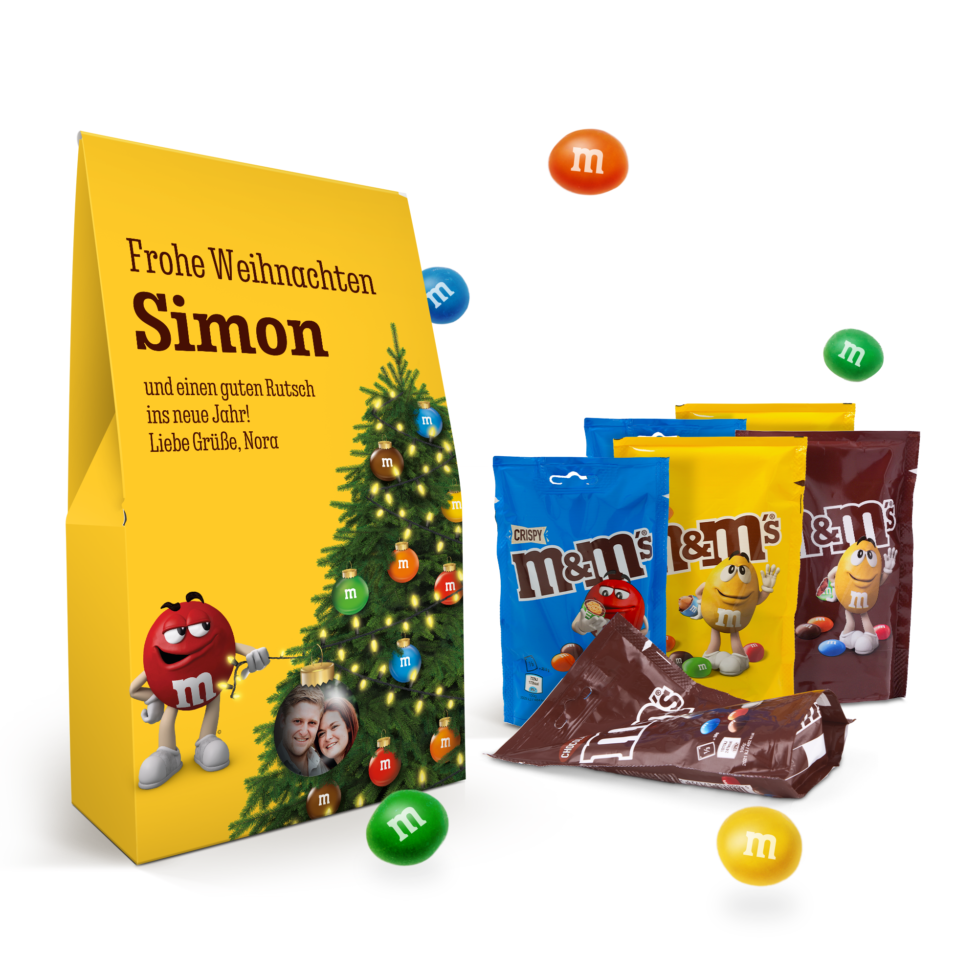 Personalisierte XL-M&M's-Schokoladen-Geschenkbox