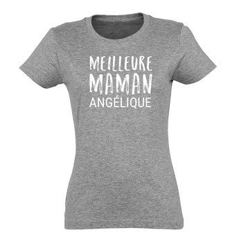 T-Shirt Famille - Mère Fille/ Fils - Gris chiné - S