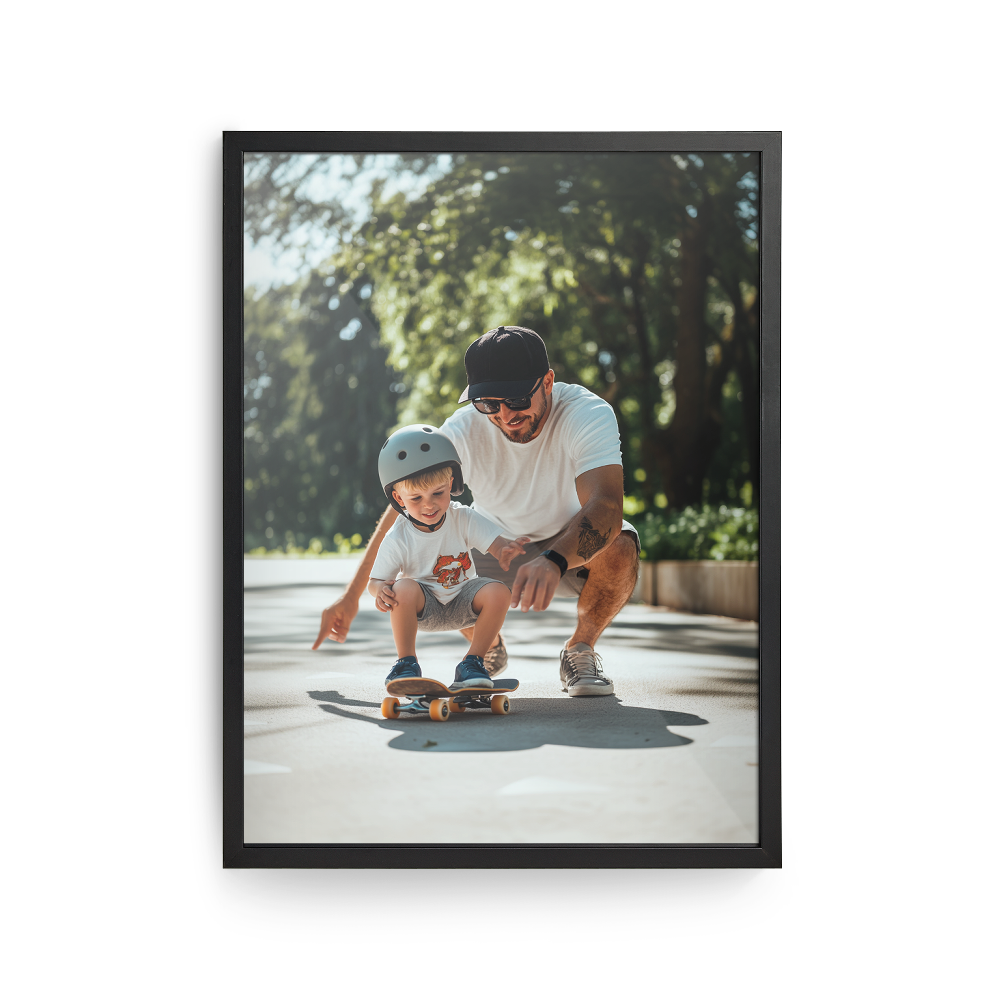 Personalized photo in black frame 30x40