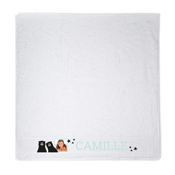 Serviette de bain personnalisée - Blanc