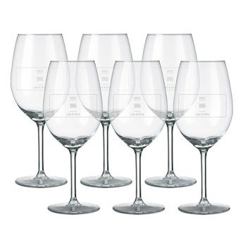 Red wine glass - set of 6