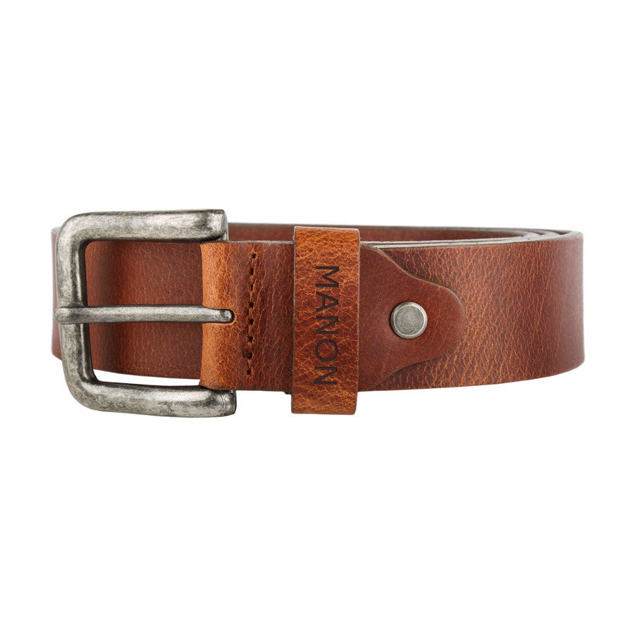 Cinto de couro personalizado - Brown (100)