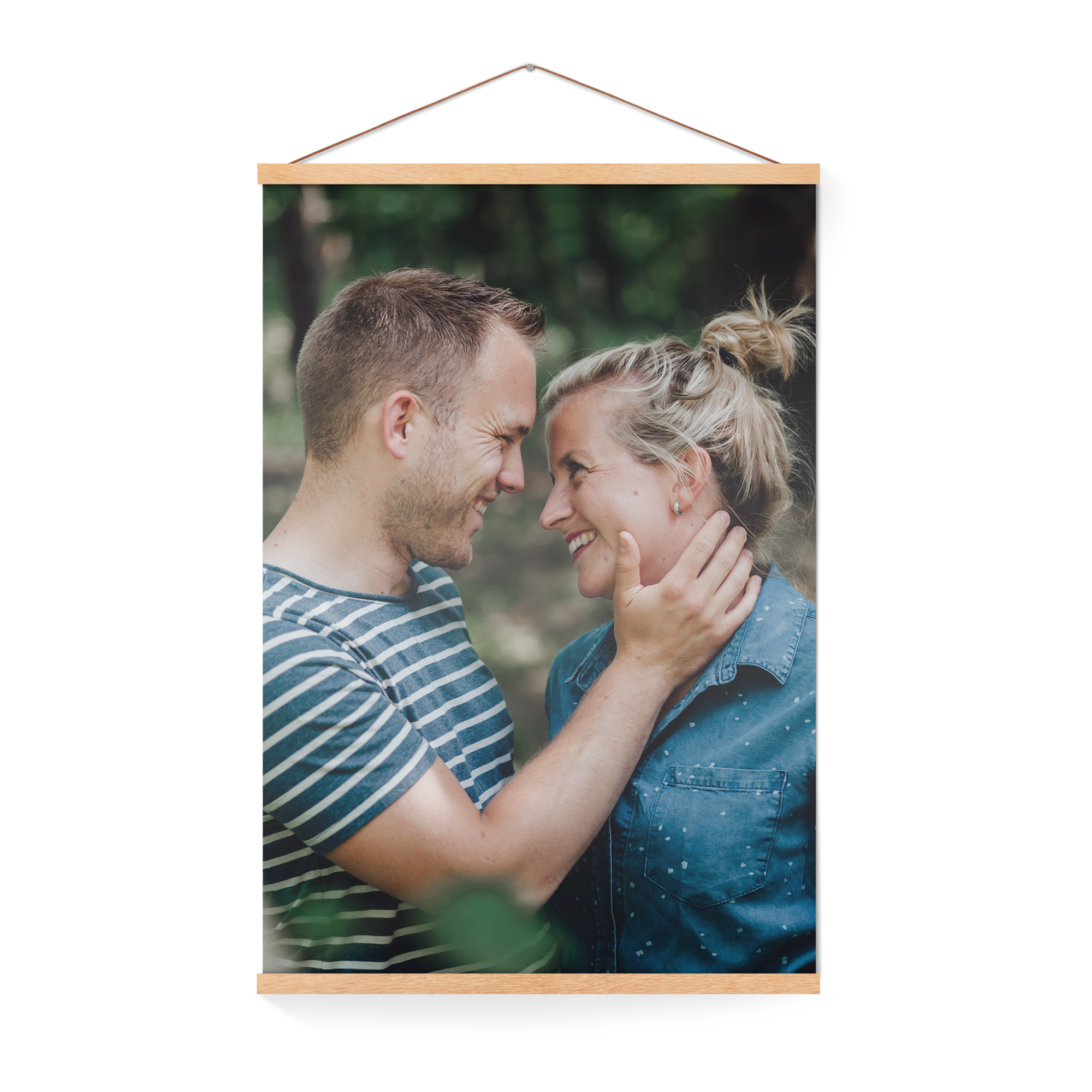 Personalised poster with wooden hanger - 50x70