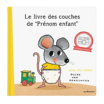 Qu'il y a t-il dans ta couche ? - Livre à rabats personnalisé