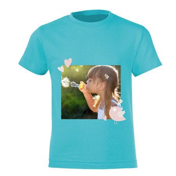 T-shirt - Børn - Lyseblå - 4 år