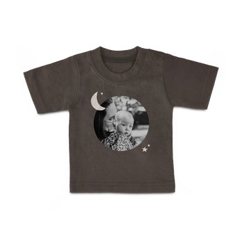 T-shirt til babyer - Korte ærmer - antracit - 86/92