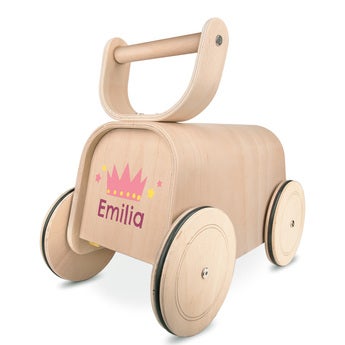 Wooden car push-along toy 3-in-1