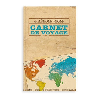 Carnet de voyage personnalisé - Couverture rigide
