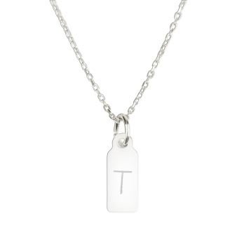 Sølvhalskæde med forbogstav – 1 vedhæng
