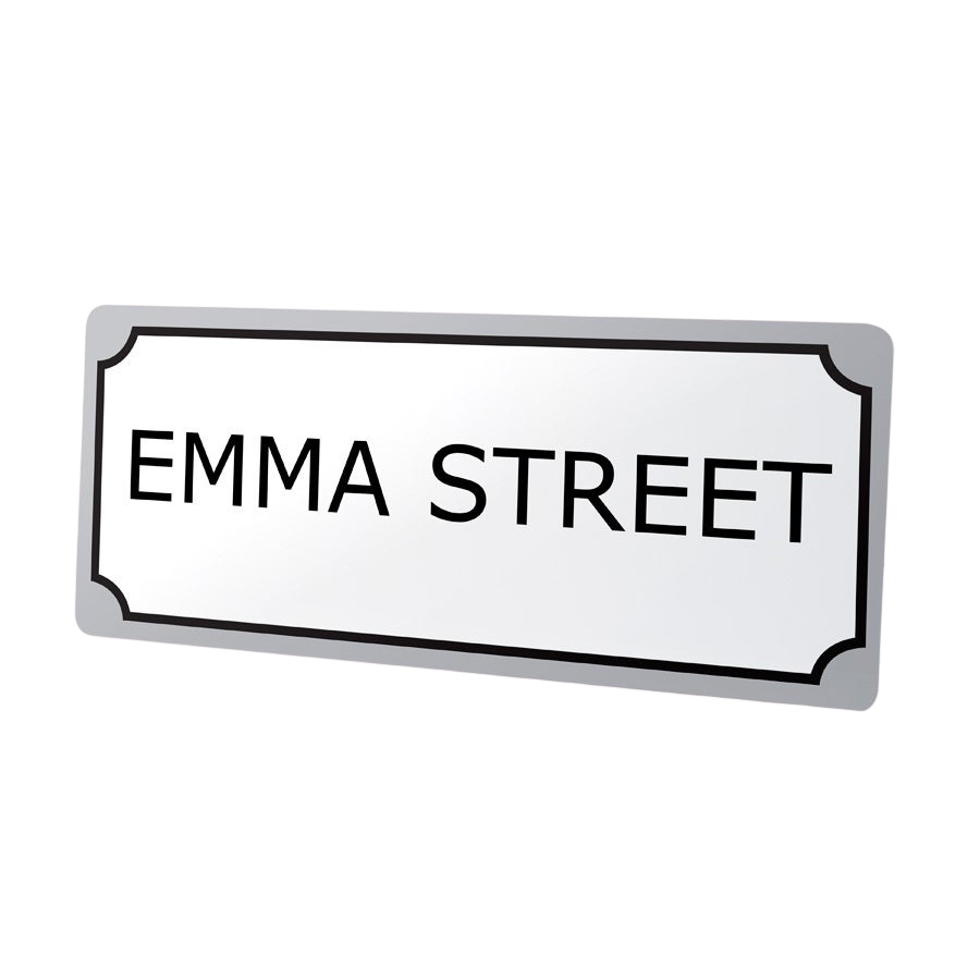 Plaque de rue en aluminium personnalisée - 36x15 cm