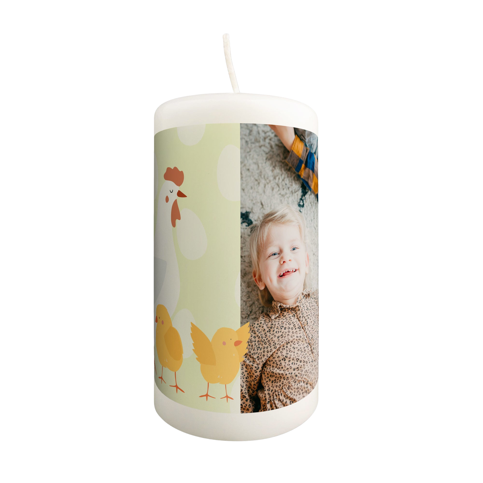 Personalizowana świeca ze zdjęciem - Wielkanoc 13x7