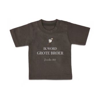 Baby T-shirt - Korte mouw - Antraciet - 62/68