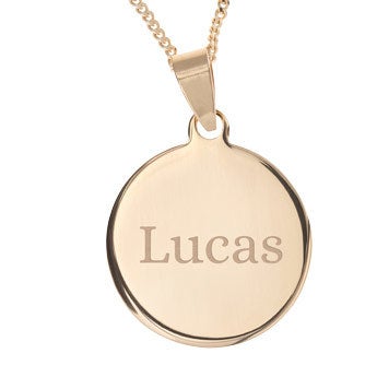 Name Pendant - Round (Gold-plated)