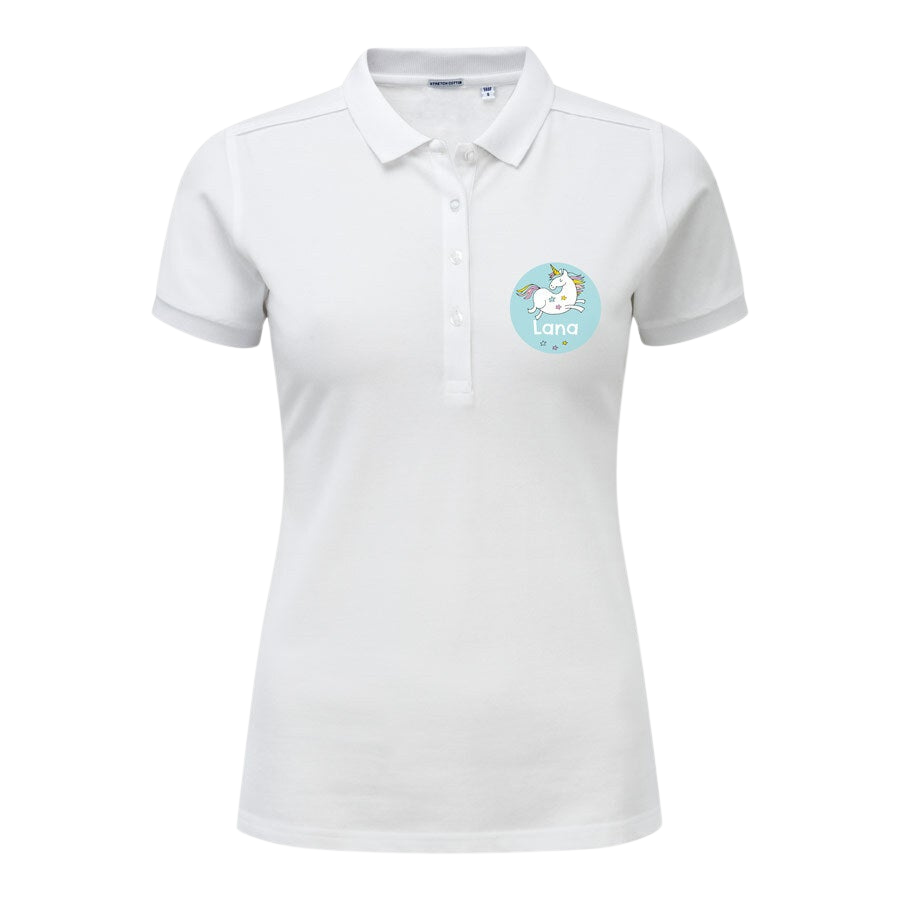 Polo personnalisé femme - Blanc - XL