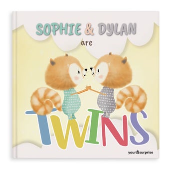 For Twins or Triplets with name and photo - Hardcover