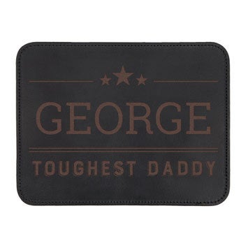 Personalised Mouse Mat - Leather - Brown