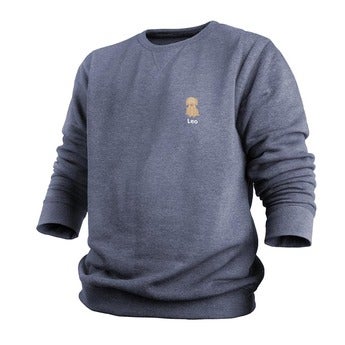 Custom sweatshirt - Menn - Indigo - XXL