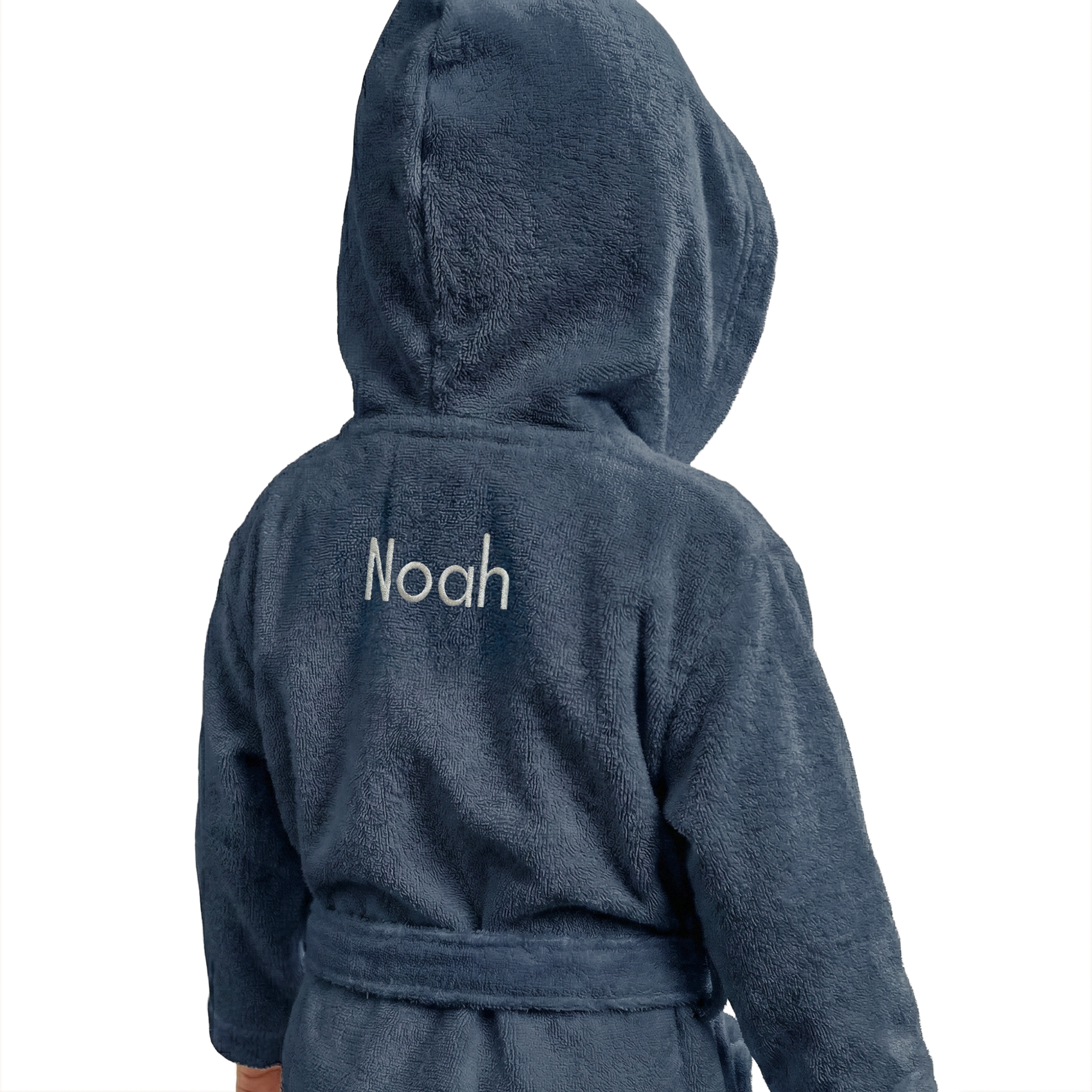 Kinderbademantel mit Namen - Blau - 2/4 Jahre