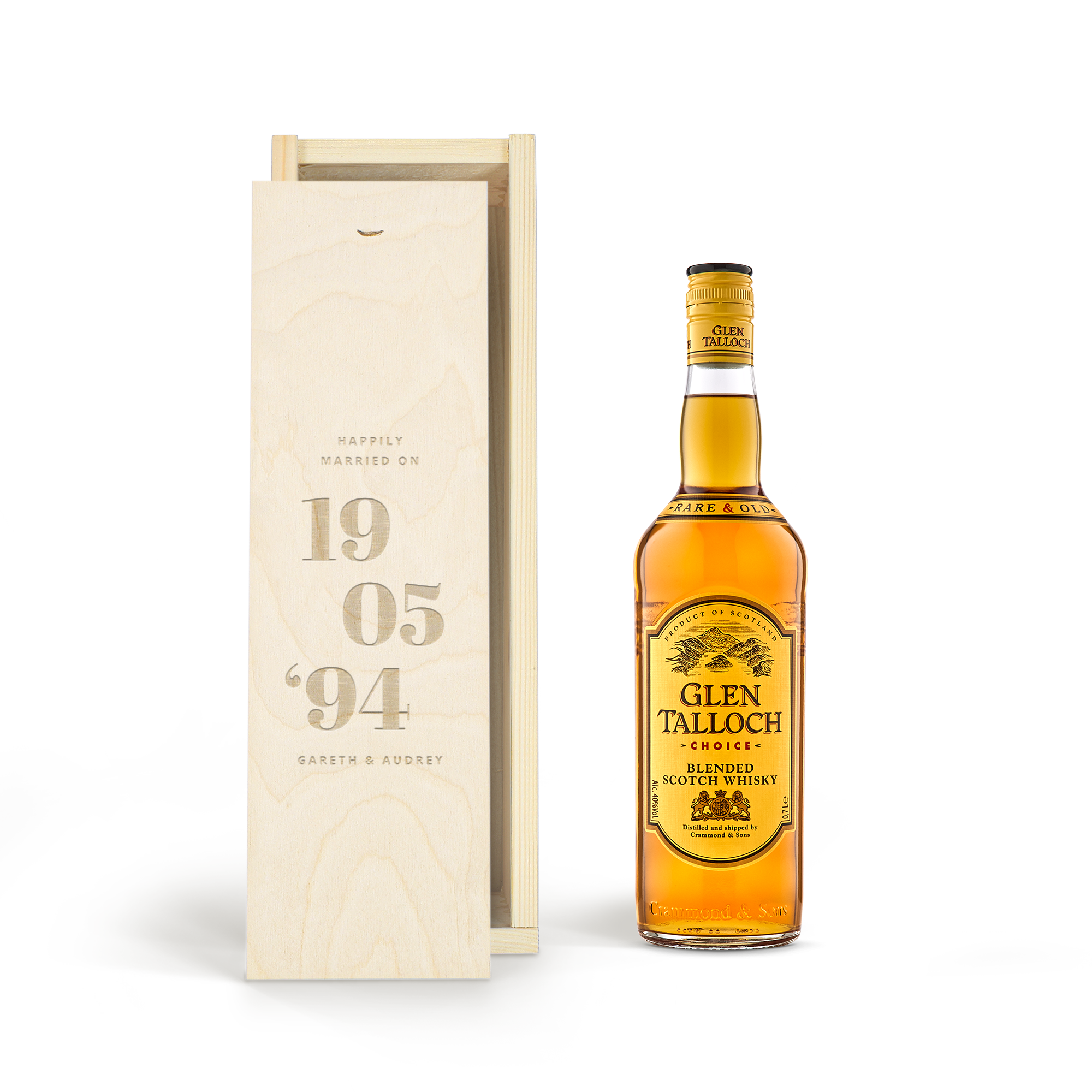 Glen Talloch whisky - Gravírozott dobozban