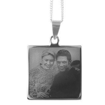 Pendentif photo carré