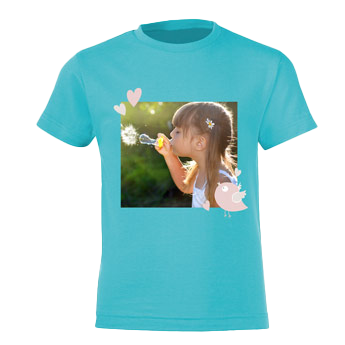Kindershirt bedrucken - Hellblau  - 2 Jahre