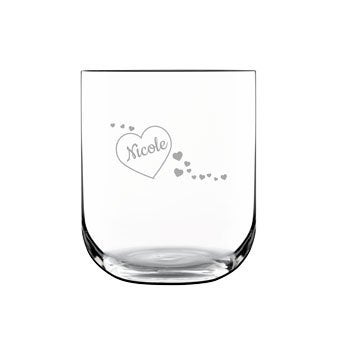 Wasserglas / Trinkglas mit Gravur