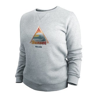 Brugerdefineret sweatshirt - Kvinder - Grå - XL